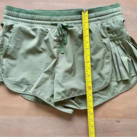 Women's JoyLab Khaki High-Rise Pleated Side Athletic Shorts - Picture 9 of 10